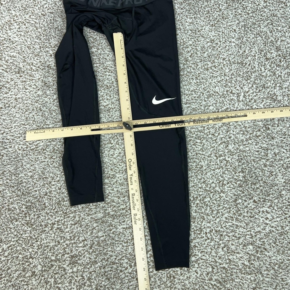 Nike Pro Pants Mens Medium Black Dri FIT Compression Leggings Running Gym Sport - Picture 5 of 9
